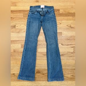 Low rise bootcut jeans